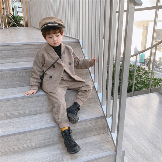 Fashion Boys' Spring And Autumn Winter Suit