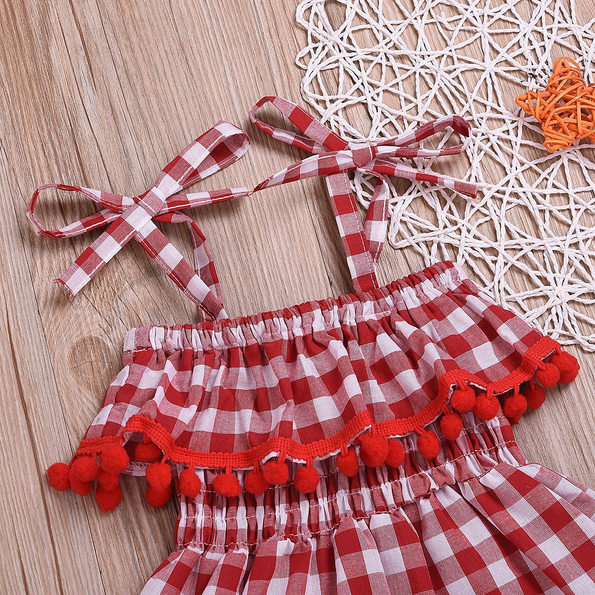 Red plaid dress Girls Dress