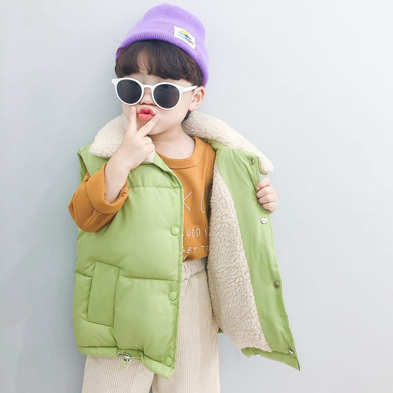 Lambskin Children's Padded Vest Jacket