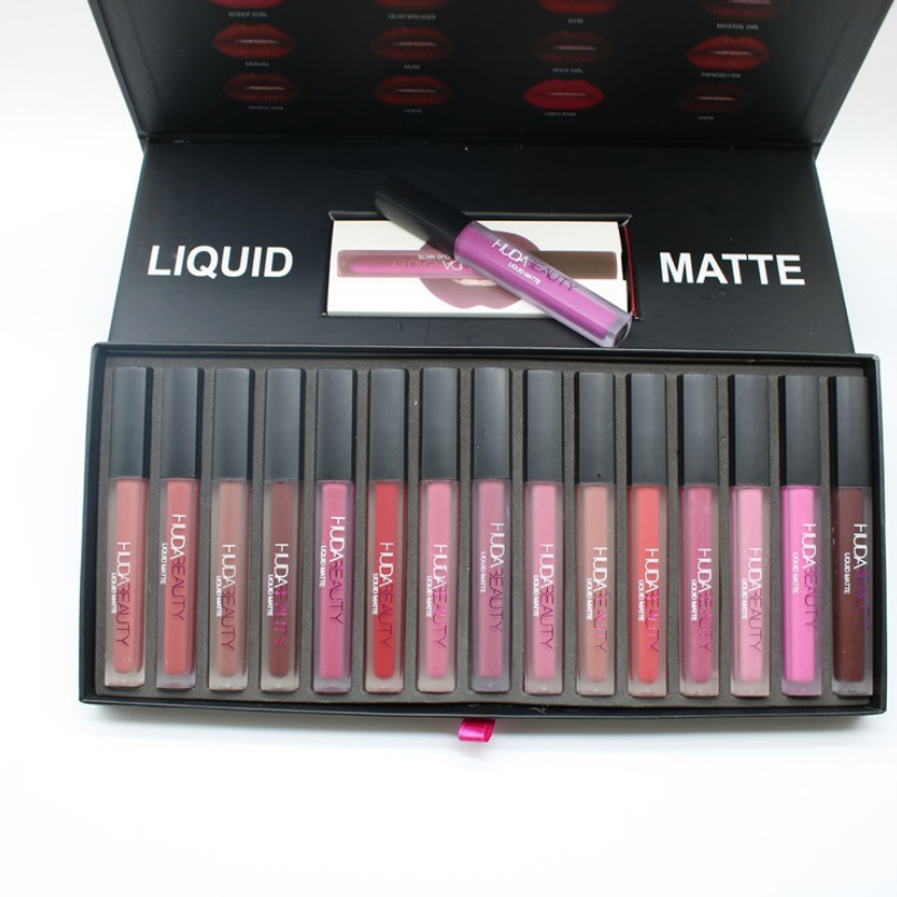 Lip gloss 16 gift box set matte non-stick cup lipstick color big tube