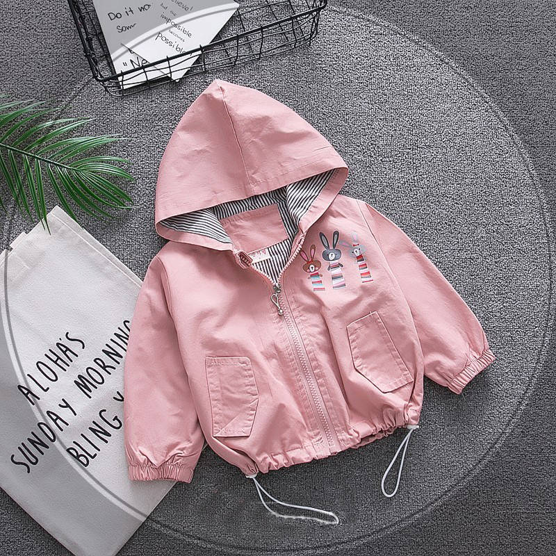 Children's clothing Girls jacket spring and autumn cute baby jacket Cartoon printed Rabbit