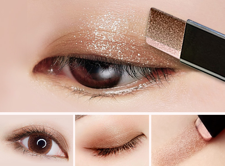 Two-tone eye shadow stick lazy eye shadow