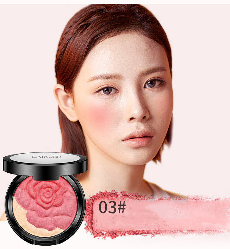 Rose Love Mixed Color Rouge Three-dimensional Facial Repair Natural Blush