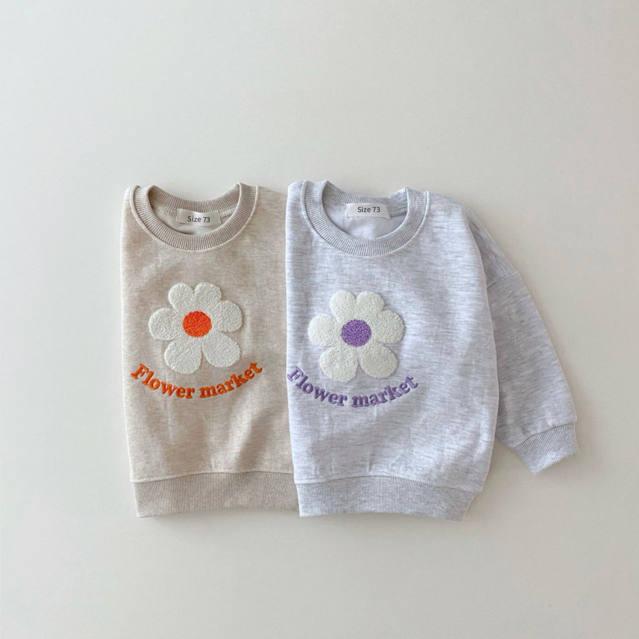 Children's Flower Letter Sweater Suit