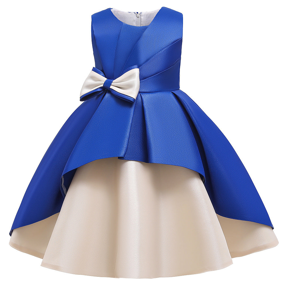 Children's Dress Big Bow Sleeveless A-line Skirt  Evening Dress Dress Cute Princess Skirt