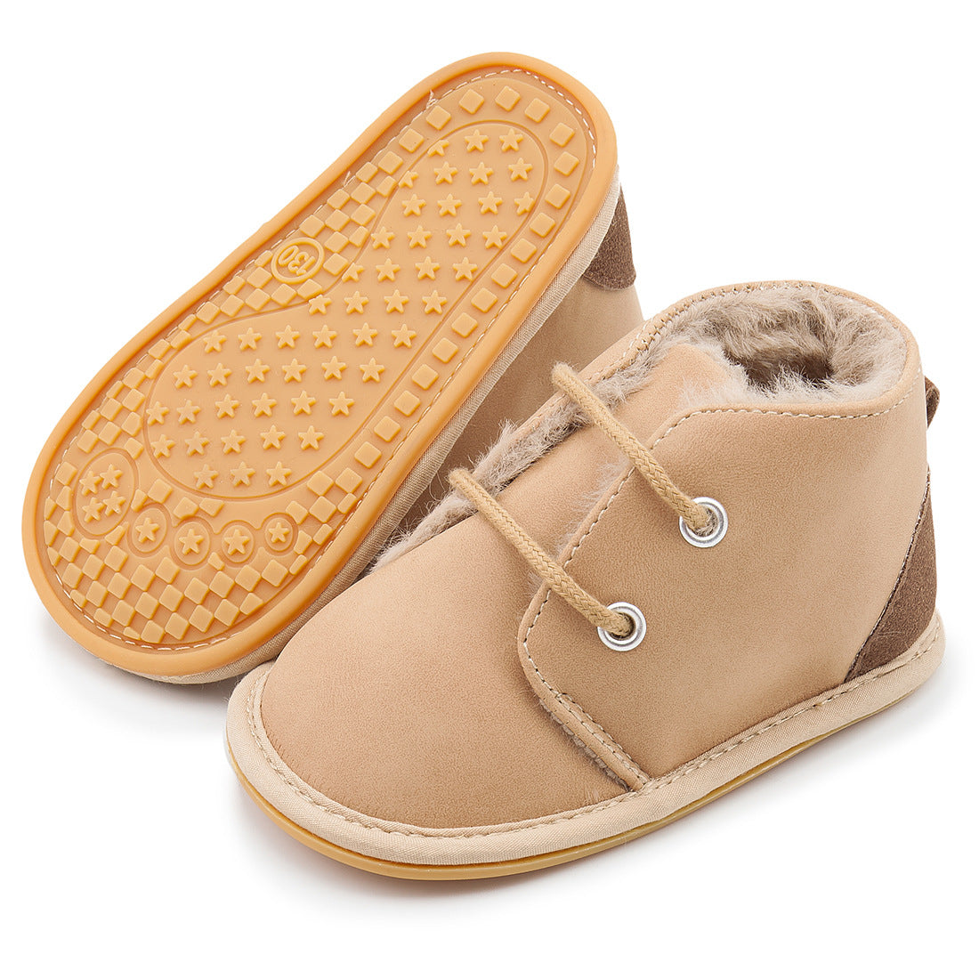 Warm And Velvet Baby Rubber-soled Non-slip Toddler Shoes