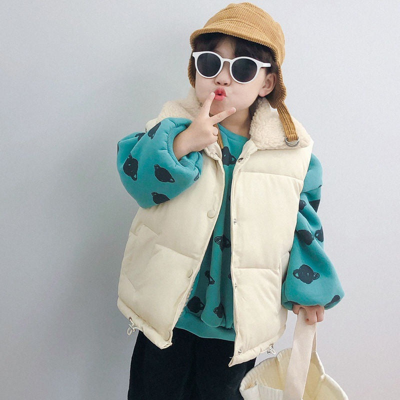 Lambskin Children's Padded Vest Jacket