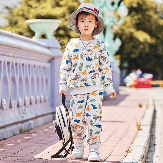 Children's Suit Cartoon Cute Long-sleeved Thick Suit Boy Girl