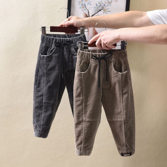 Boys Children's Handsome Corduroy Casual Pants Winter Clothes