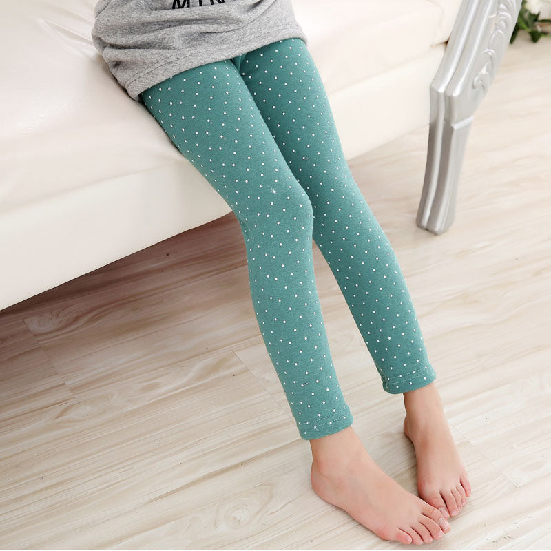 Girls Children's Autumn And Winter Baby Tights Color Printed Flowers