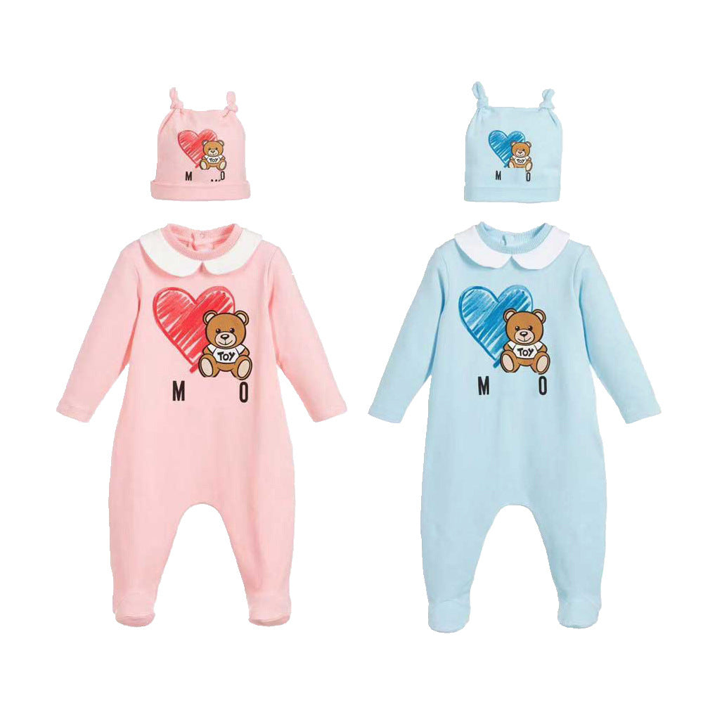 Cotton Baby Romper Long Sleeve Suit Print Boy Girl