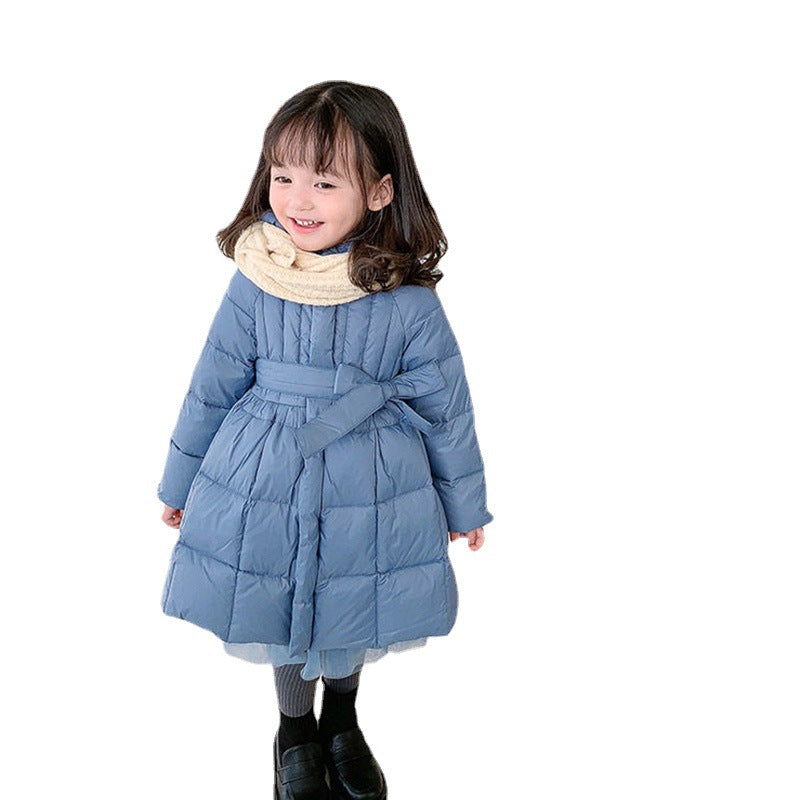 Children's Winter Clothes Little Girl's Mid-length Coat