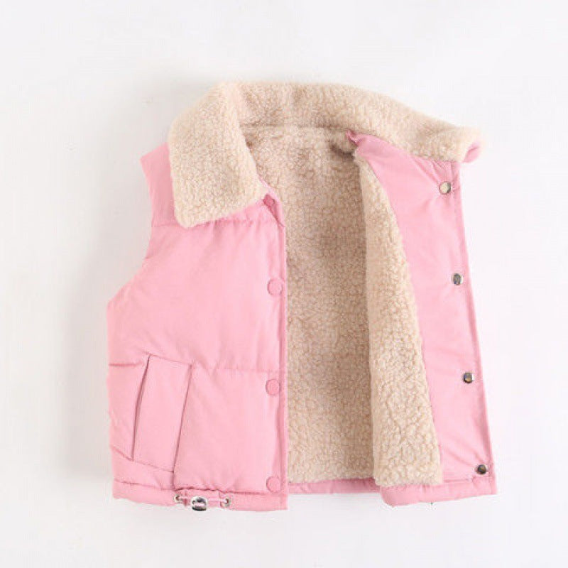 Lambskin Children's Padded Vest Jacket